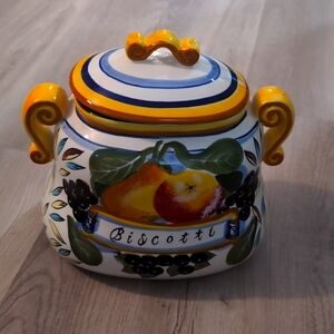Biscotti cookie jar